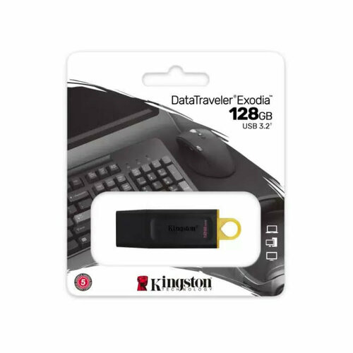 Флешка Kingston DataTraveler Exodia 128 ГБ Флэш-Накопитель USB 3.2 Gen1 128gb память usb3 0 flash drive 128gb kingston datatraveler exodia [dtx 128gb]