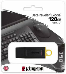 Флешка Kingston DataTraveler Exodia 128 ГБ Флэш-Накопитель USB 3.2 Gen1 128gb