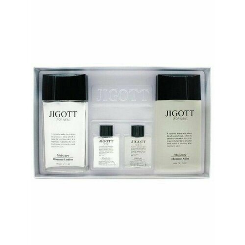 Мужской антивозрастной набор для лица JIGOTT MOISTURE HOMME SKIN CARE 2SET