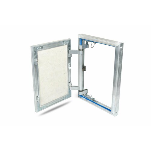 Люк ревизионный сантехнический под плитку 200х500 мм (ШxВ, 20х50 см) с надежной износоустойчивой петлей, алюминиевый, нажимной Модерн Мини