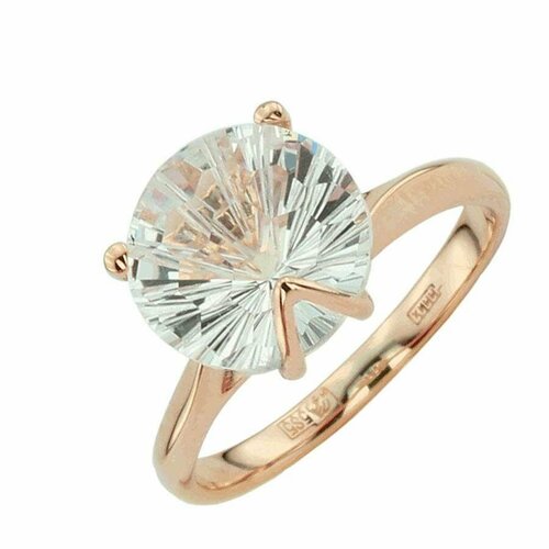 фото Кольцо aloris, красное золото, 585 проба, горный хрусталь aloris jewelry