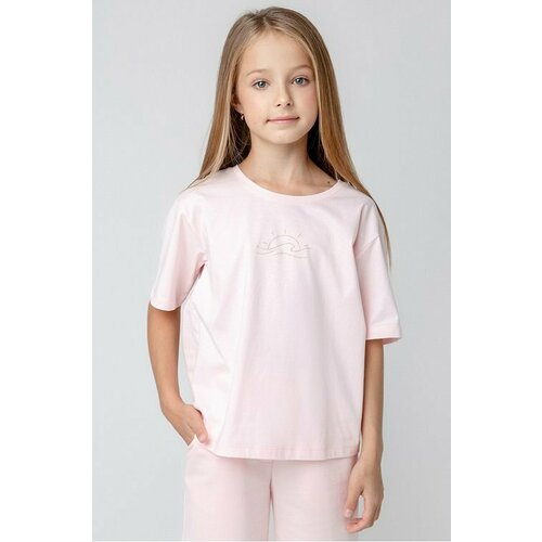 фото Футболка crockid, размер 128, розовый