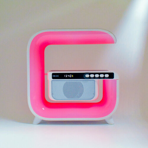 Умная блютуз колонка с беспроводной зарядкой светильник ночник RGB 185000₽