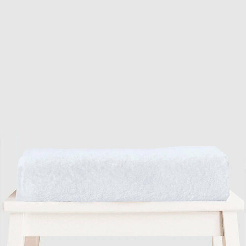 Махровое полотенце 70х140 банное белого цвета terryOne 1 шт. 450 г/м2