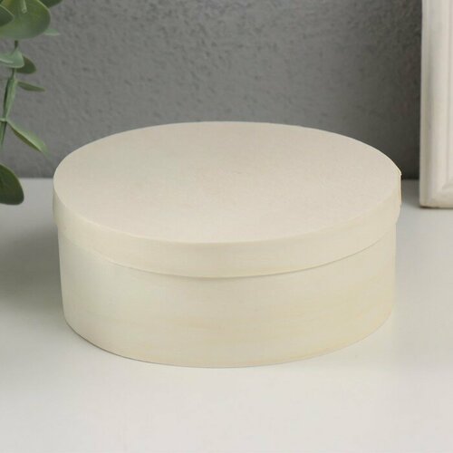 Шкатулка дерево под роспись тонкий лист Круглая 10х10х3 см 396₽