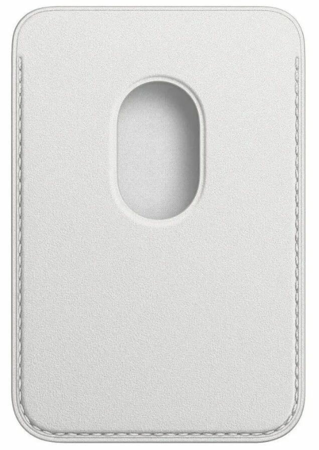 Кардхолдер / Чехол-бумажник MagSafe для iPhone, кожа, белый, ReBronShop — фото 1