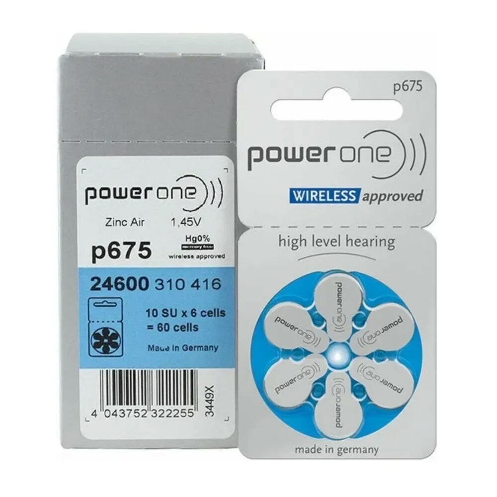 Батарейка Power One P675, 60 шт.