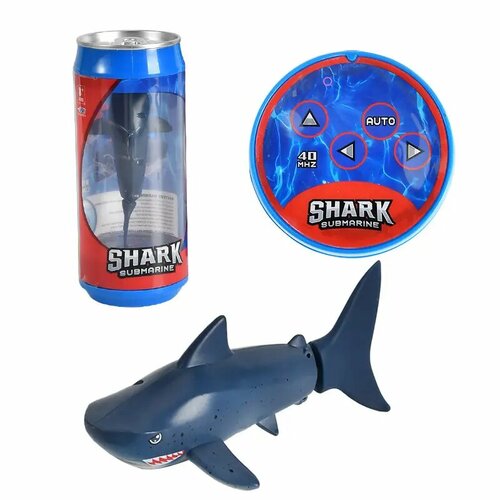 Create Toys Радиоуправляемая рыбка-акула (синяя, водонепроницаемая в банке) - 3310H-BLUE