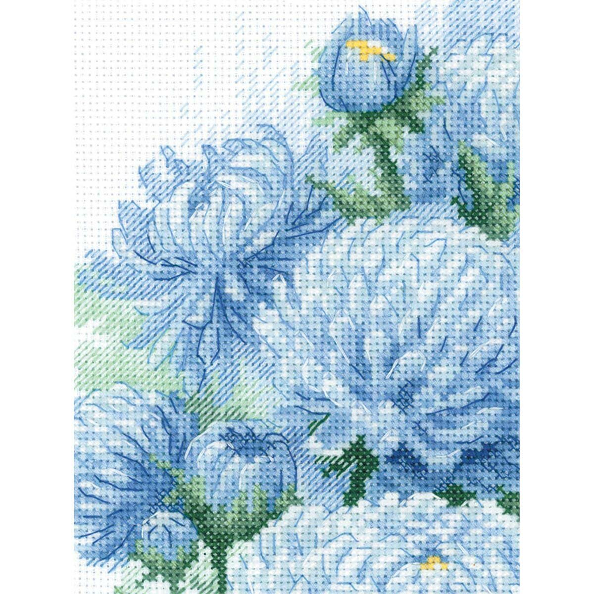 Набор для вышивания крестиком 'Хрупкость хризантем', 21*30 см, Риолис — фото 1