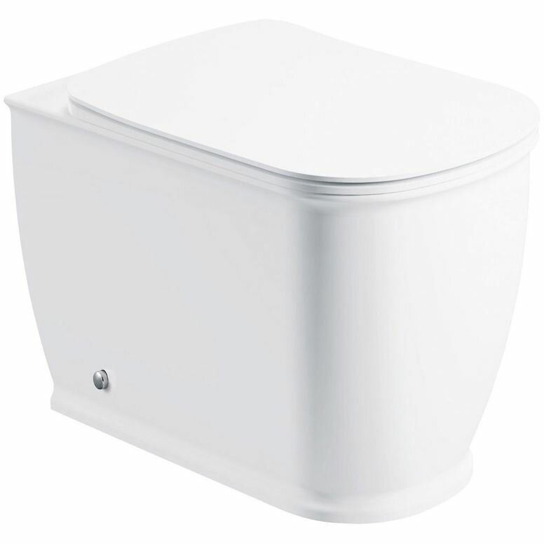 Чаша унитаза приставного BelBagno Prado, P-trap, без крышки и сидушки BB10150CB