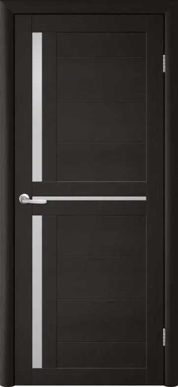 Межкомнатная дверь (дверное полотно) Albero Тренд Т-5 ЕсоТех / Лиственница темная / Стекло мателюкс 70х200