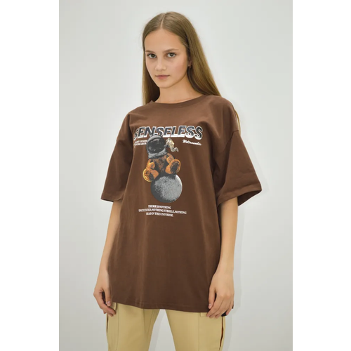 фото Футболка tango plus, размер 42/46, коричневый