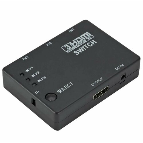Переходник Свитч HDMI*3 порта с пультом дистанционного управления 1080 переходник свитч hdmi 3 порта с пультом переключатель hdmi