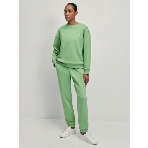 фото Брюки zarina, размер m (ru 46)/170, зеленый