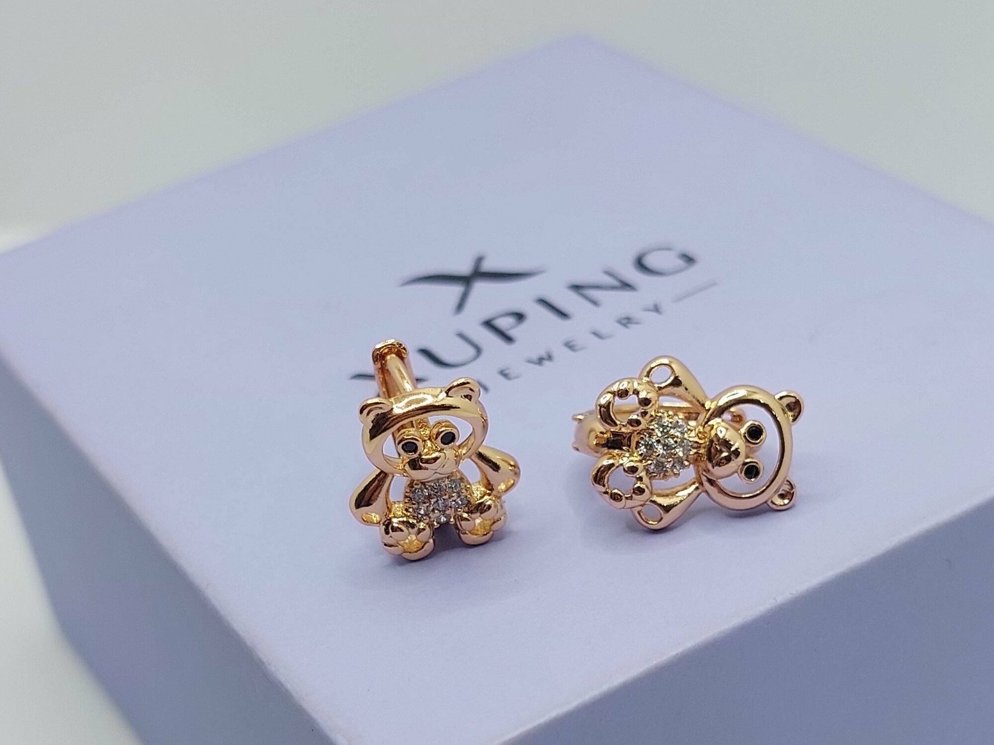 Серьги XUPING JEWELRY, искусственный камень