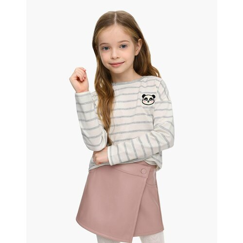 фото Лонгслив gloria jeans, размер 3-4г/104 (28), белый, серый