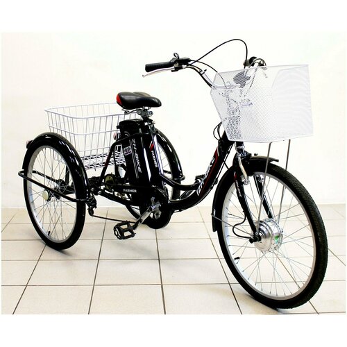 Трехколесный электровелосипед для взрослых Izh-Bike Иж-Байк Фермер 24 2025 Черный 85000₽