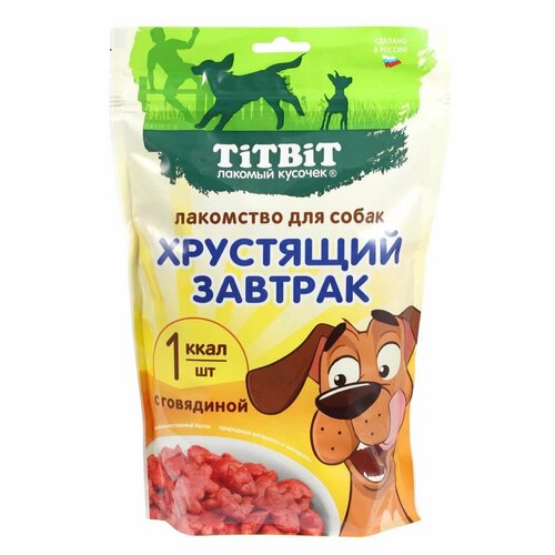 Лакомство TiTBiT Хрустящий завтрак с говядиной для собак (350 г)