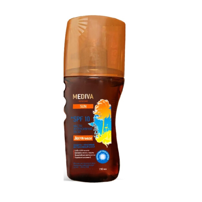 Масло интенсивный загар SPF10 Mediva/Медива Sun 150мл ООО НПО Биокон плюс - фото №9