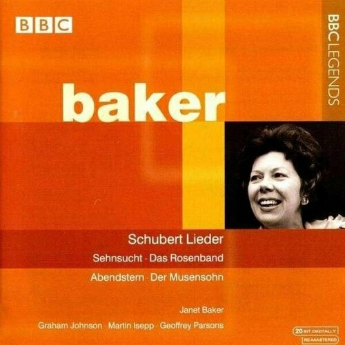 AUDIO CD SCHUBERT, F: Lieder (Baker, Johnson, Isepp, Parsons) (1970-1980)