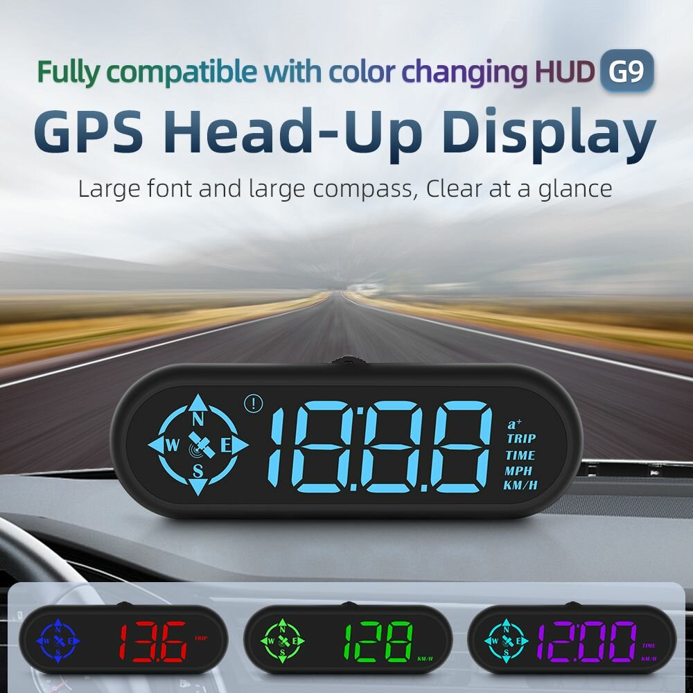 Проекционный дисплей для авто G9 HUD проектор на лобовое стекло GPS