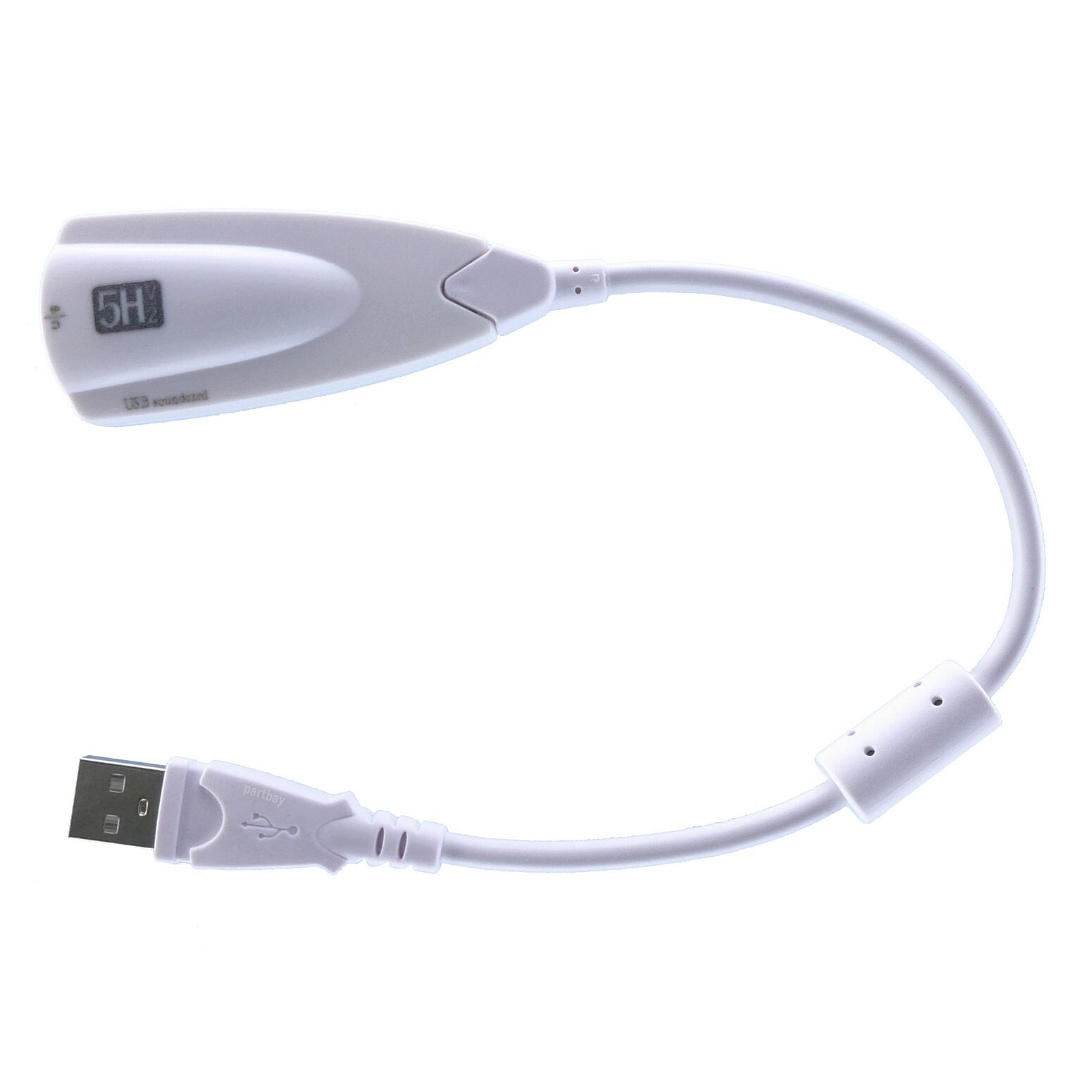 Внешняя звуковая карта 2.0 / 7.1 Channel Sound USB 2.0 jack 3.5мм Plug & Play Белый