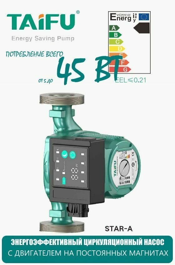 Энергоэффективный циркуляционный насос Taifu STAR 25/6A-180