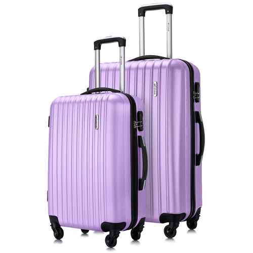 комплект чемоданов yel 682 3 шт 90 л размер s m l лиловый Комплект чемоданов L'case Krabi, 2 шт., 94 л, размер M/L, лиловый