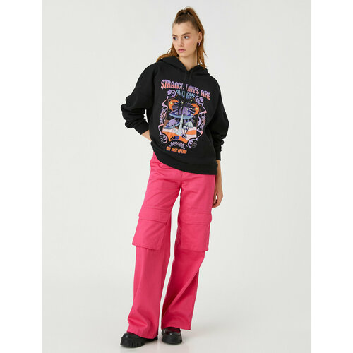 фото Худи koton, размер xl, черный