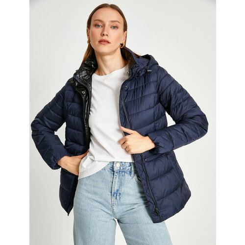 фото Куртка koton, размер 34, синий, черный