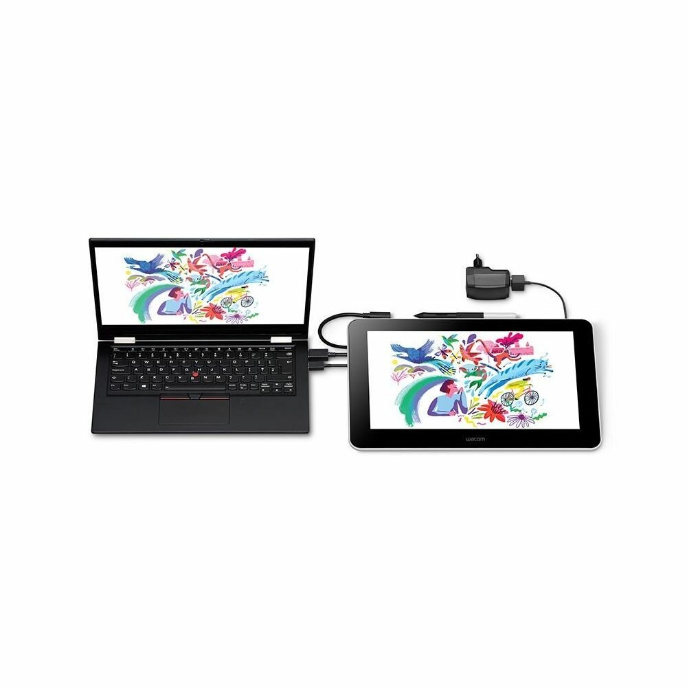 Графический планшет WACOM One 13 pen display белый [dtc133w0b] - фото №12