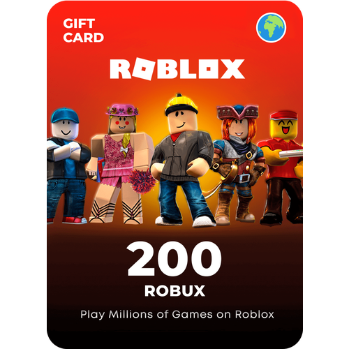 Игровая валюта ROBLOX 200 ROBUX - Карта пополнения GIFT CARD 200 Robux Global RU ключ Активации 84200₽