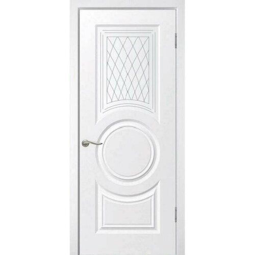 Межкомнатная дверь (дверное полотно) WanMark Круг / ПО белая эмаль 60х200