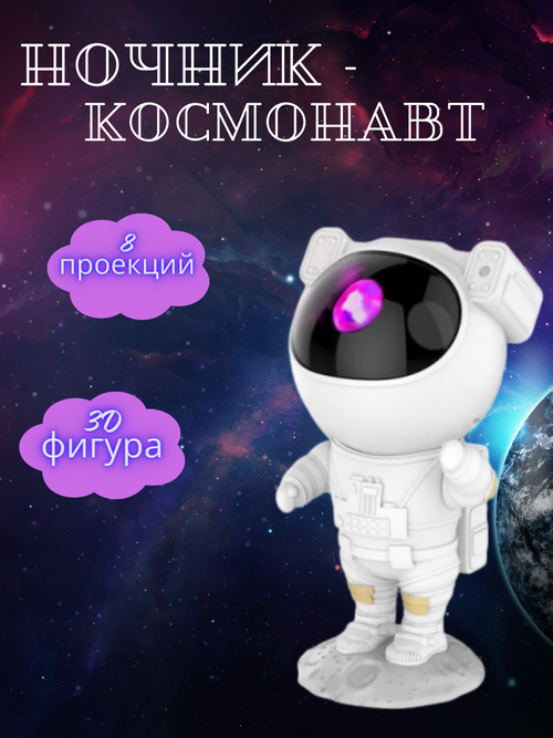 Ночник/проектор Космонавт/звездное небо