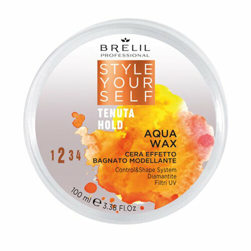 воск для укладки волос с мокрым эффектом style yourself aqua wax 100мл Brelil STYLE YOURSELF Воск для моделирования с мокрым эффектом 100мл