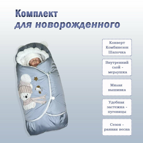 Комплект на выписку для новорожденных осень