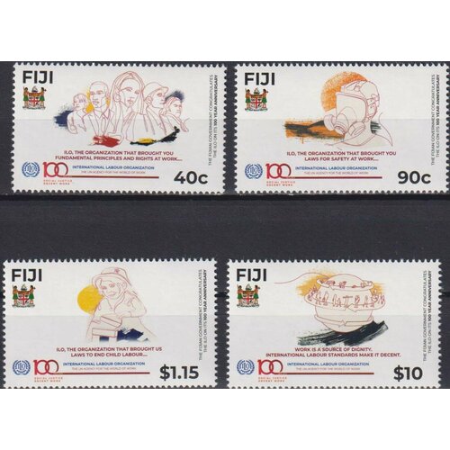 Почтовые марки Фиджи 2019г. 100-летие МОТ - Международной организации труда Организации MNH