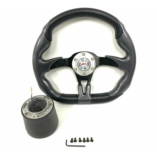 Спортивный руль 5105PVCкарбон с адаптером на ВАЗ 2101210221032104210521062107 3190₽