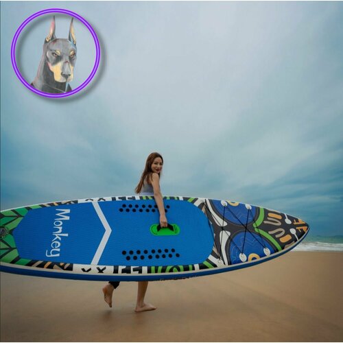 Доска надувная FunWater Monkey для sup-серфинга sup доска hogger surfing 12 6 надувная для серфинга drop stich двухслойная технология оранжевый белый