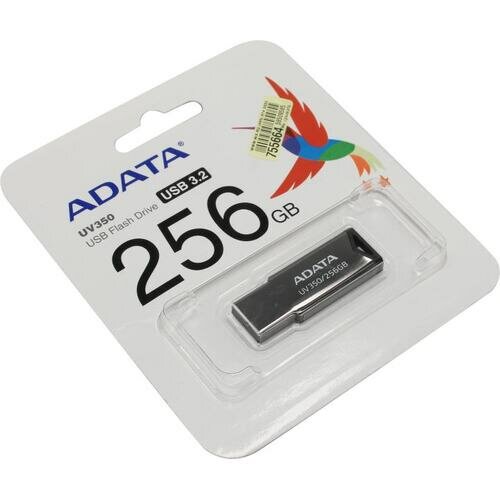 Флешка Adata UV350 AUV350-256G-RBK 256 Гб Light Silver