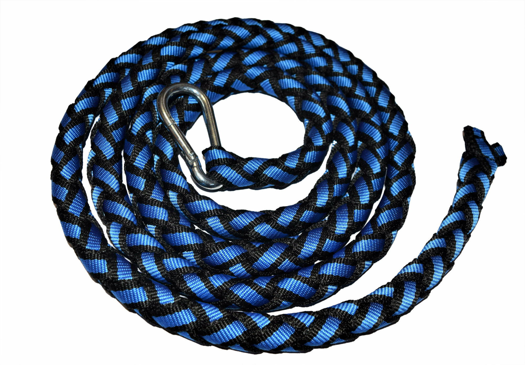 Комплект недоуздок чёрно-синий с белым флисом + чомбур (Cob) - фотография № 5