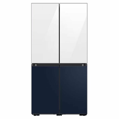 холодильник многодверный lg gr x24fqekm Холодильник многодверный Samsung RF60A91R18A/WT белый/синий