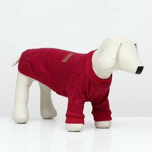 Свитер меланжевый размер M ДС 23 ОШ 28 ОГ 37 см красный 761₽