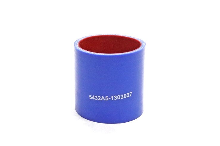 Патрубок радиатора нижний МАЗ, силикон, синий, армир. L80мм, d70мм. (HH036)
