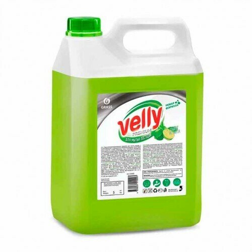 GraSS VELLY Premium Лайм и мята Моющее средство для посуды 5л