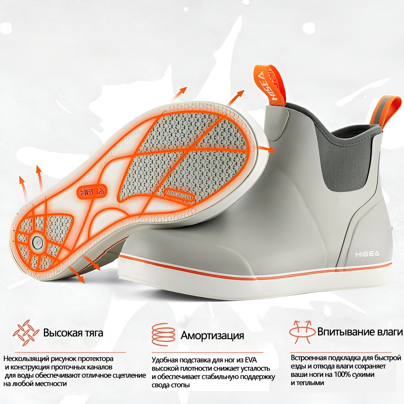 Полусапоги HISEA, размер 7, grey — фото 1