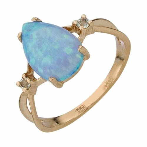 фото Кольцо aloris, красное золото, 585 проба, опал