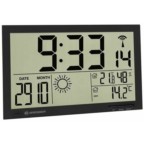 Метеостанция-часы Bresser MyTime Jumbo LCD