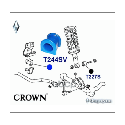 Втулка Стабилизатора Фортуна T244sv Фортуна арт T244SV 1670₽