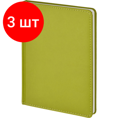 Комплект 3 штук, Ежедневник недатированный салатовый, А5, 140х200мм, 136л, ATTACHE Classic комплект 3 штук ежедневник недатированный салатовый а5 140х200мм 136л attache classic